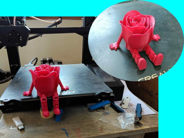 cute rose - 3d print decor